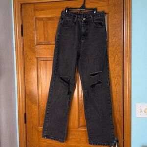 SHEIN Gray Distressed Jeans